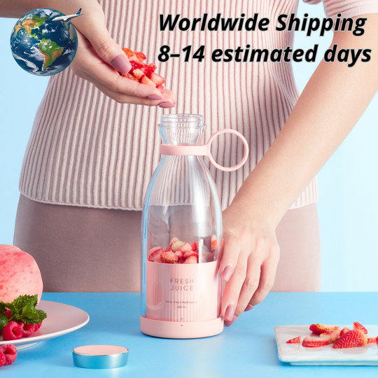 Portable Personal Blender Cup - 6-Blade Electric Fruit Mixer & Smoothie Maker USB-C