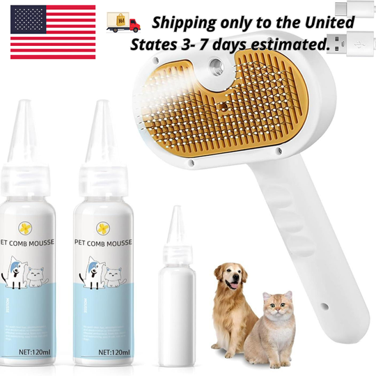 3-in-1 Pet Spa Grooming Kit 🐾🛁👂🦷 – Steam, Clean & Massage! (USA ONLY)