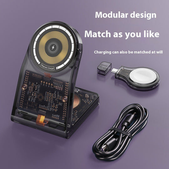 Cyberpunk Transparent 3-in-1 MagSafe Charging Station