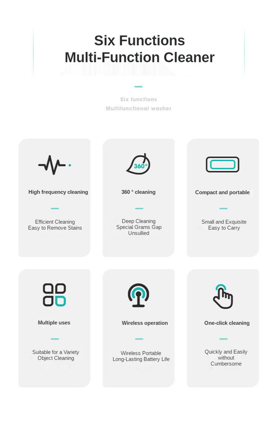 Ultrasonic Vibration Jewelry Cleaner - Portable Bath for Glasses & Rings