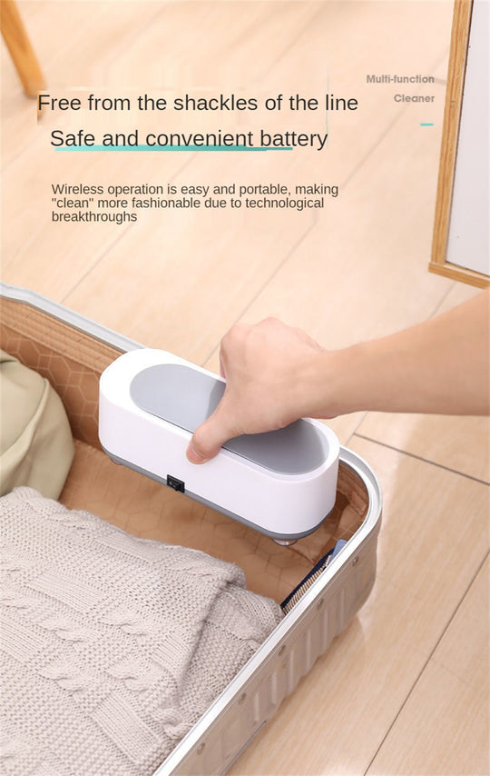 Ultrasonic Vibration Jewelry Cleaner - Portable Bath for Glasses & Rings