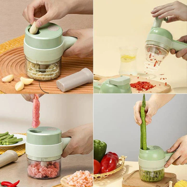 4-in-1 TurboChop™ Electric Vegetable & Meat Slicer