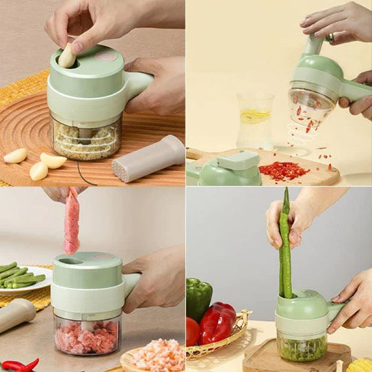 4-in-1 TurboChop™ Electric Vegetable & Meat Slicer