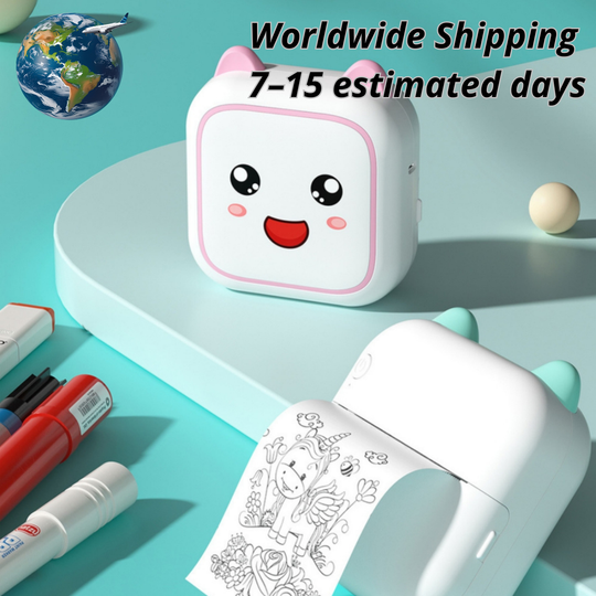 Inkless Mini Printer Creative Bundle - Includes Paper, Stickers & Markers