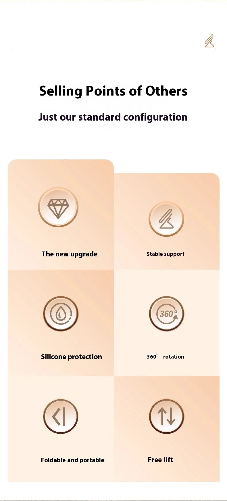 360-Degree Rotating Aluminum Phone Stand - Foldable Desktop Holder for Smartphones & Tablets