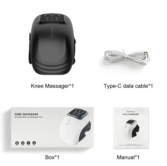 Smart Knee Massager with Heat & Vibration - Cordless & Rechargeable