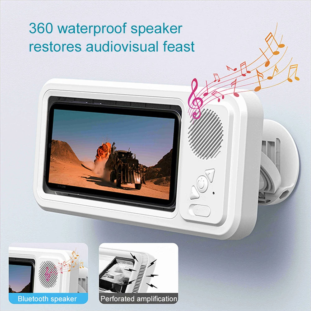 Shower Phone Holder with Speaker 🚿📱🎶 Turn Your Shower Into a Concert!