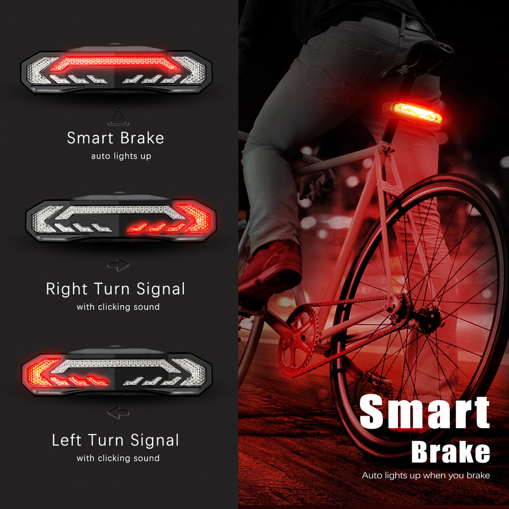 Bike Tail Light w/ Turn Signals, Brake Light & Remote 🚴‍♂️