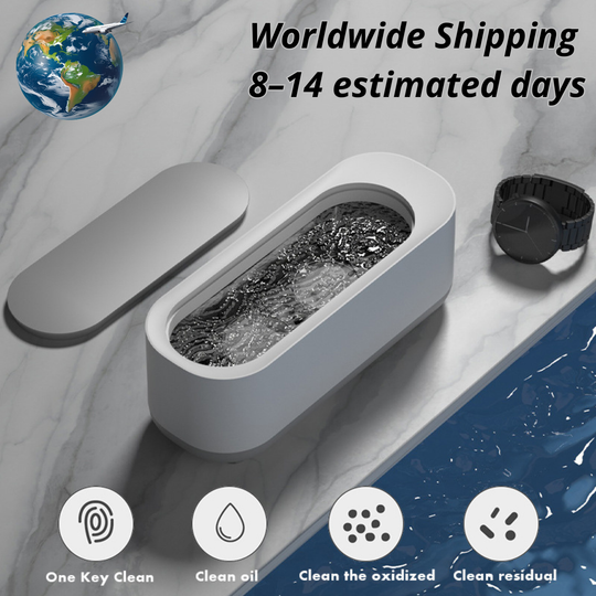Ultrasonic Vibration Jewelry Cleaner - Portable Bath for Glasses & Rings