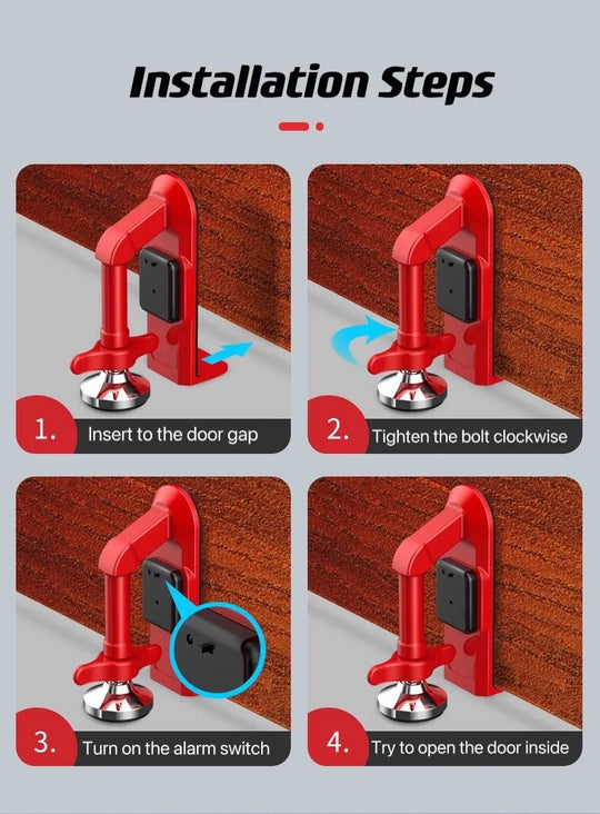 🚨 Metal Door Lock Alarm – Your portable bodyguard!