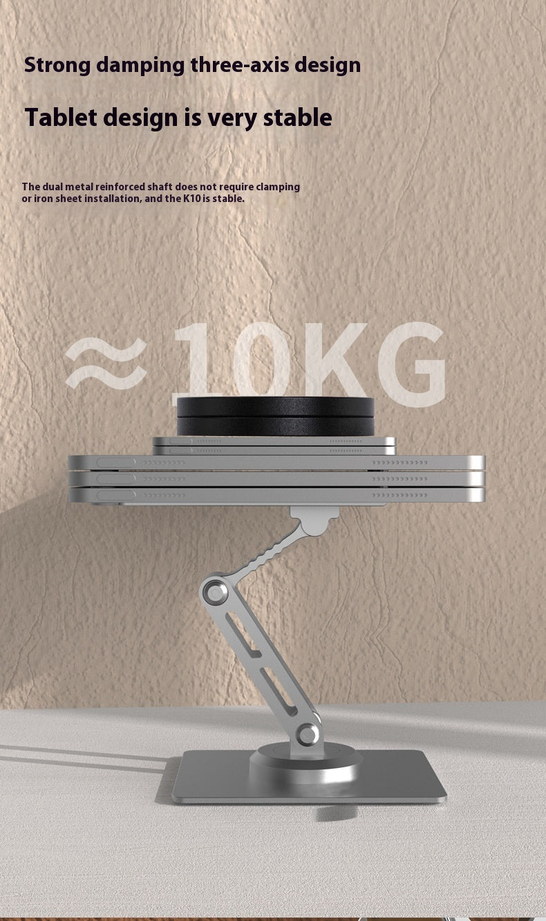 360-Degree Rotating Aluminum Phone Stand - Foldable Desktop Holder for Smartphones & Tablets