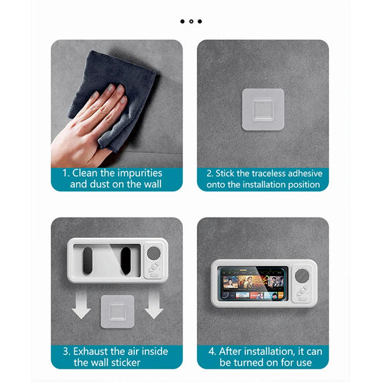 Shower Phone Holder with Speaker 🚿📱🎶 Turn Your Shower Into a Concert!