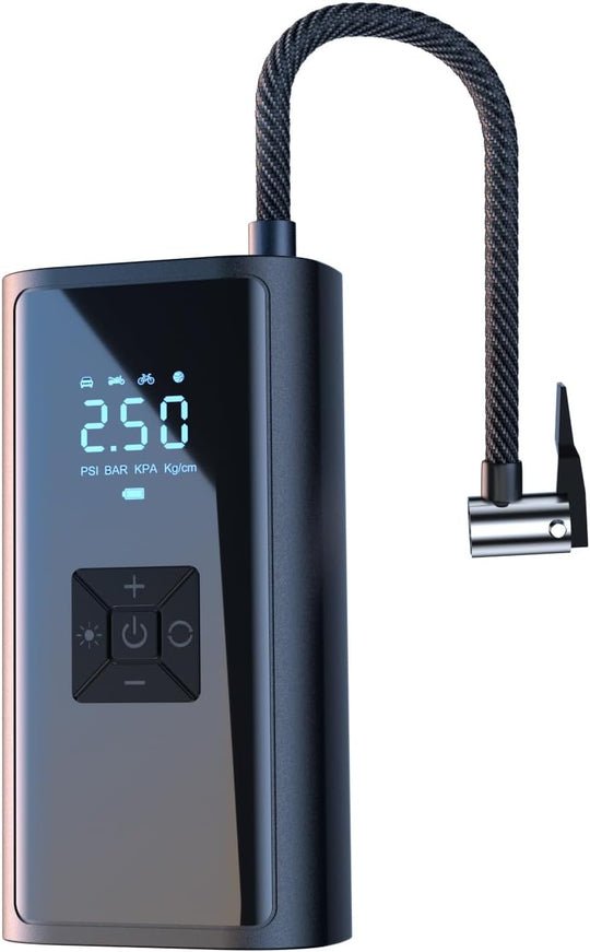 Cordless Tire Inflator & Power Bank - High Capacity Air Compressor