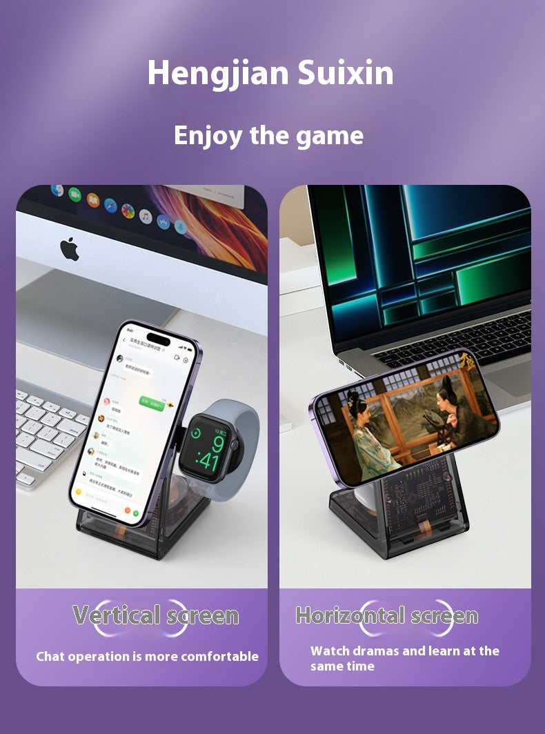 Cyberpunk Transparent 3-in-1 MagSafe Charging Station