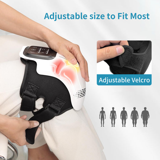 Smart Knee Massager with Heat & Vibration - Cordless & Rechargeable