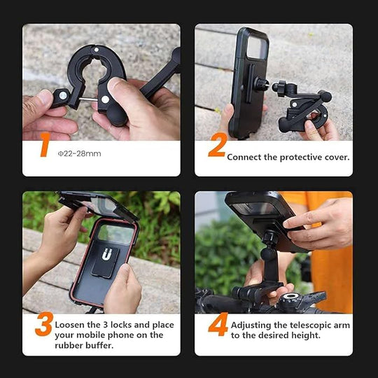 RideGuard™ | El soporte impermeable de 360° para bicicletas y motocicletas 🚲🌧️