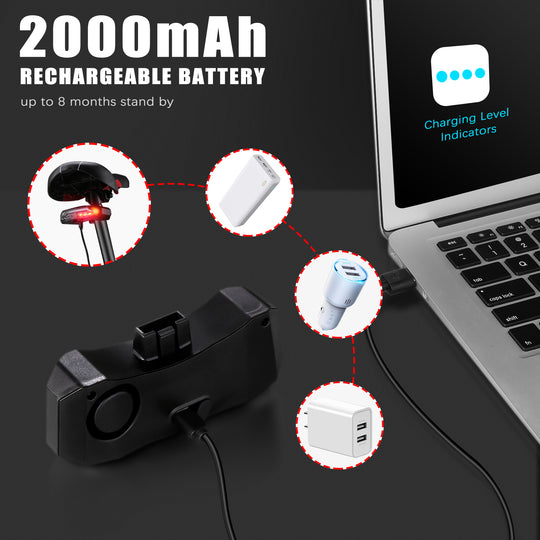 Bike Tail Light w/ Turn Signals, Brake Light & Remote 🚴‍♂️