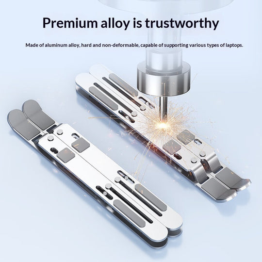 New Laptop Stand With Adjustable And Foldable Height, Aluminum Alloy Bracket With Cooling Fan