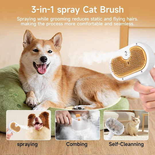 3-in-1 Pet Spa Grooming Kit 🐾🛁👂🦷 – Steam, Clean & Massage! (USA ONLY)