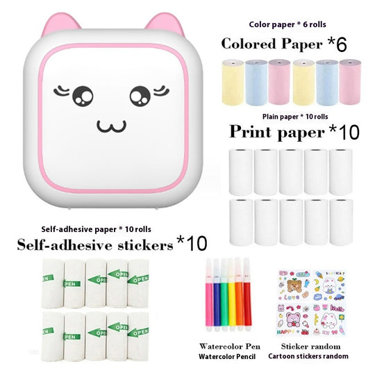 Inkless Mini Printer Creative Bundle - Includes Paper, Stickers & Markers