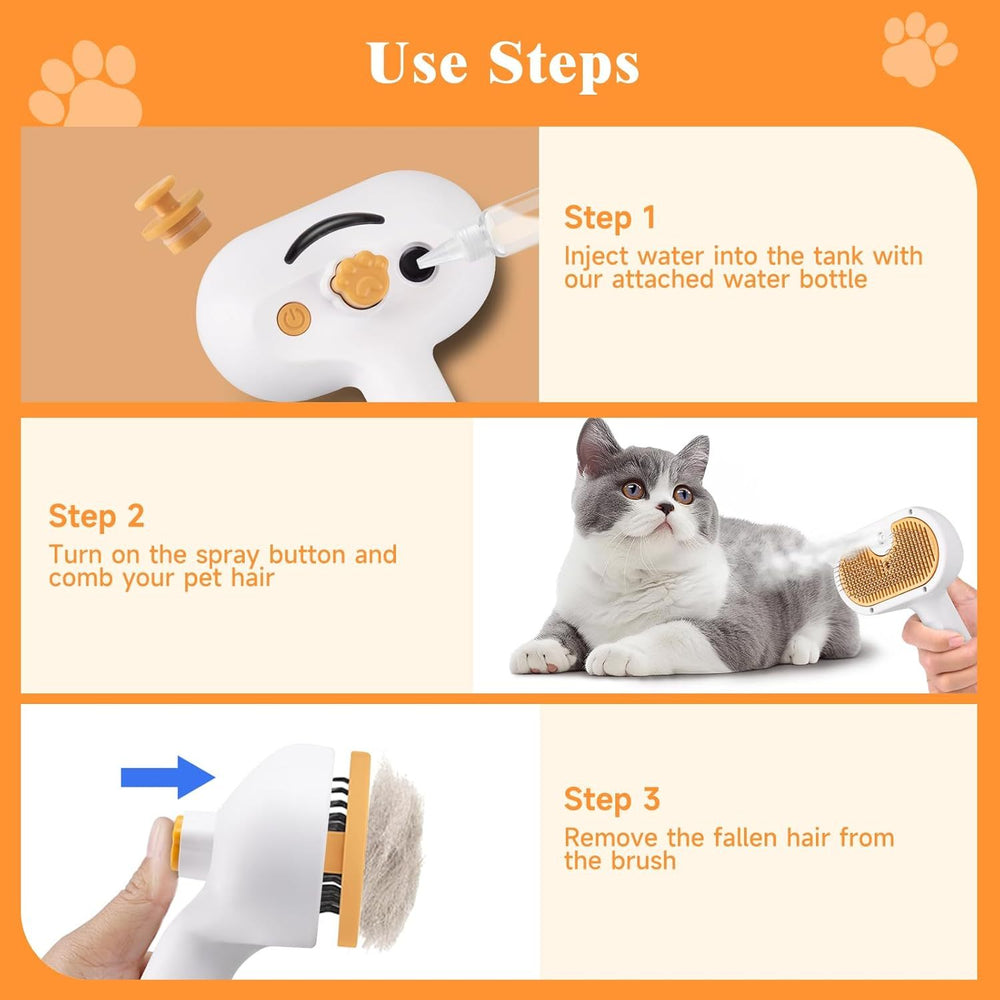3-in-1 Pet Spa Grooming Kit 🐾🛁👂🦷 – Steam, Clean & Massage! (USA ONLY)