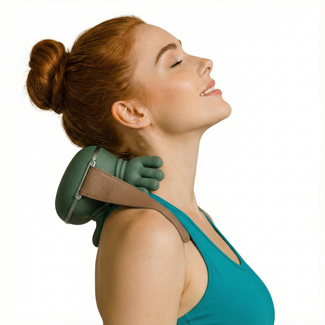 4D Shiatsu Neck & Shoulder Massager - USA Stock 2-5 Days (Cordless & Hands-Free)