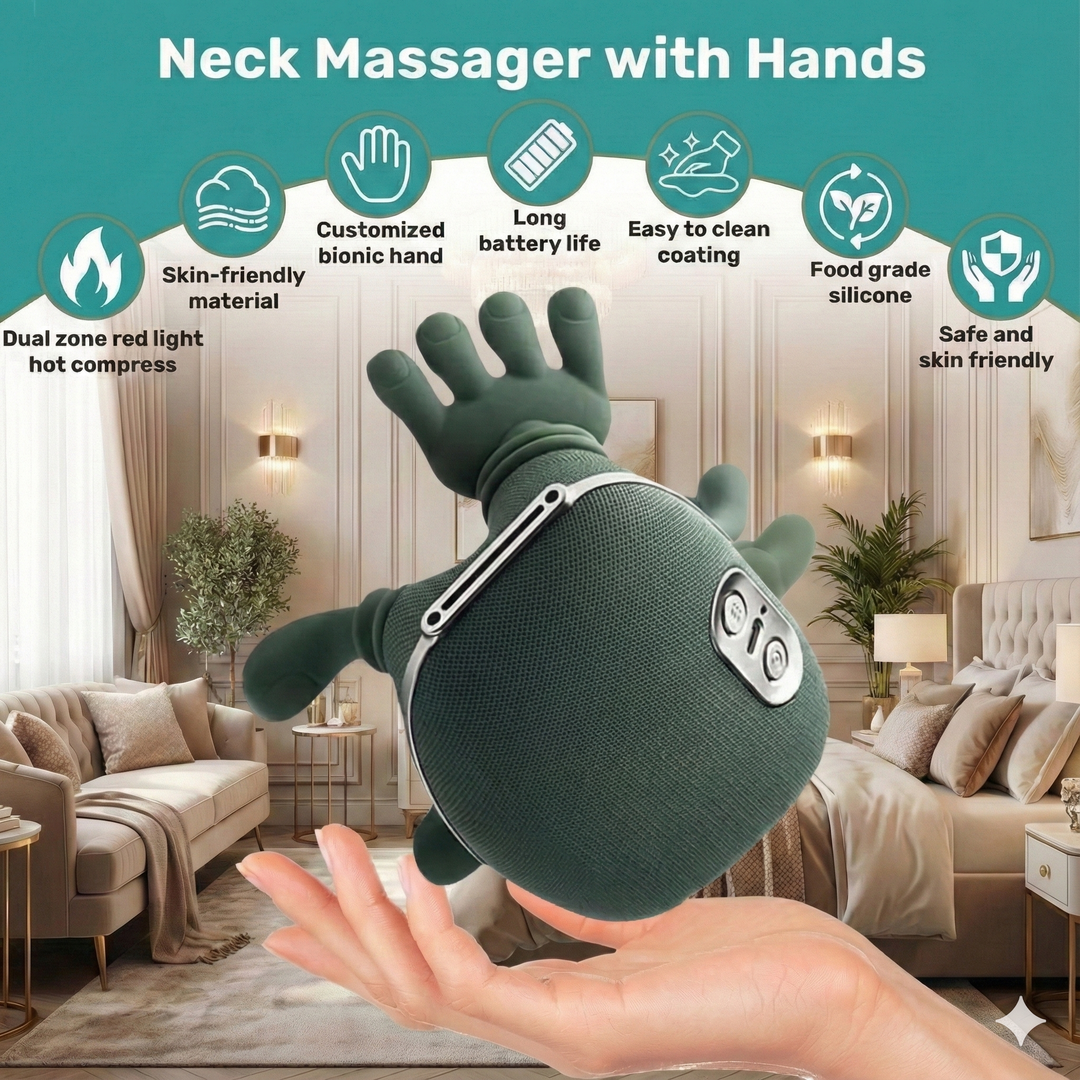 4D Shiatsu Neck & Shoulder Massager - USA Stock 2-5 Days (Cordless & Hands-Free)