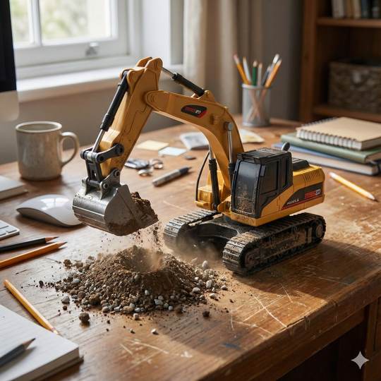 1:64 Mini RC Engineering Vehicles - Pro Series with Proportional Steering