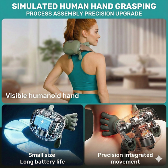 4D Shiatsu Neck & Shoulder Massager - USA Stock 2-5 Days (Cordless & Hands-Free)