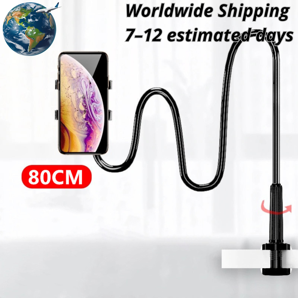 Flexible Gooseneck Phone Holder - Long Arm 360 Mount for Bed & Desk