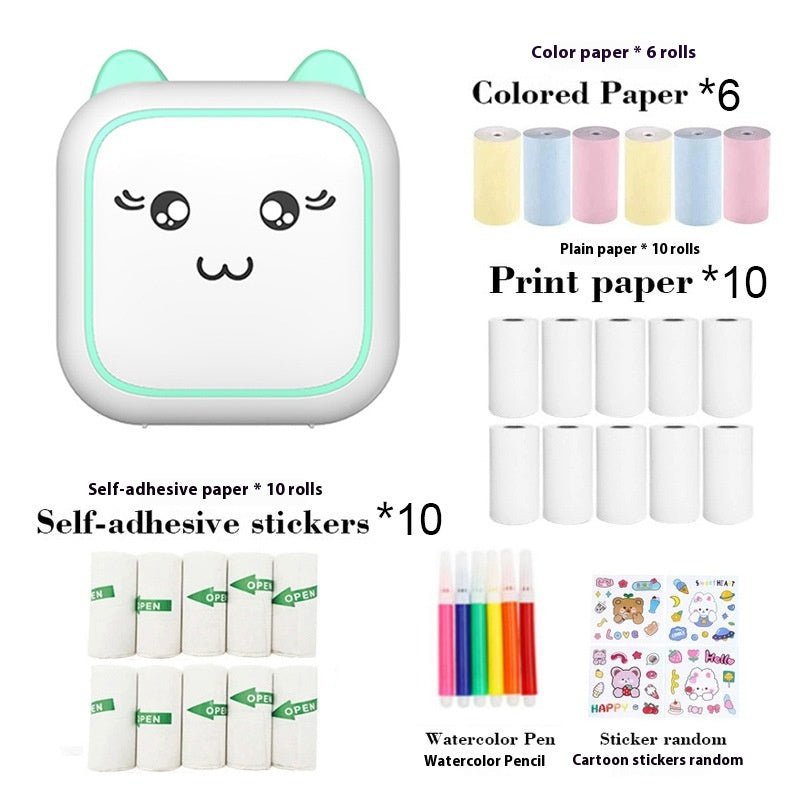 Inkless Mini Printer Creative Bundle - Includes Paper, Stickers & Markers