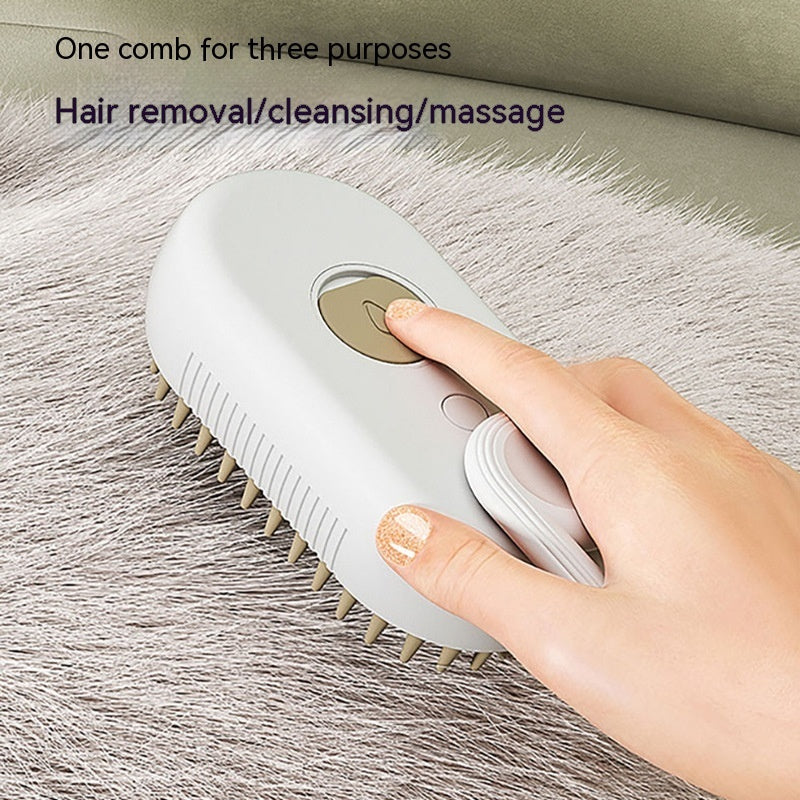 AquaGlow™ 3-in-1 Pet Steam Brush 💨