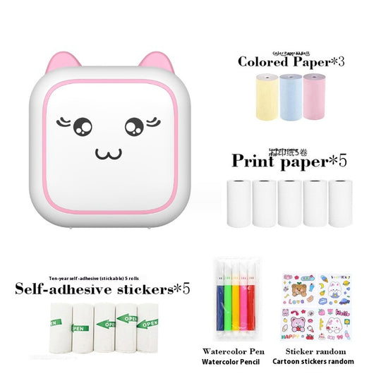 Inkless Mini Printer Creative Bundle - Includes Paper, Stickers & Markers