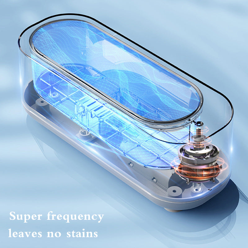 Ultrasonic Vibration Jewelry Cleaner - Portable Bath for Glasses & Rings