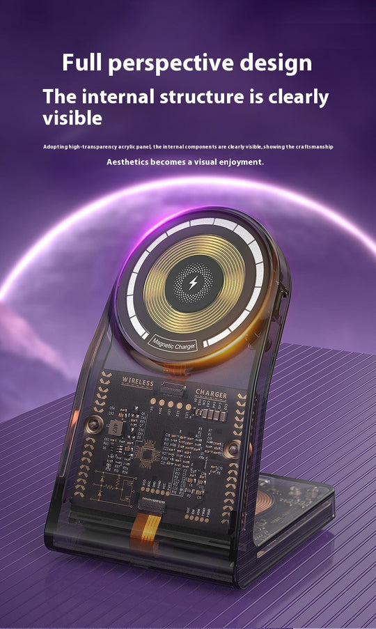 Cyberpunk Transparent 3-in-1 MagSafe Charging Station