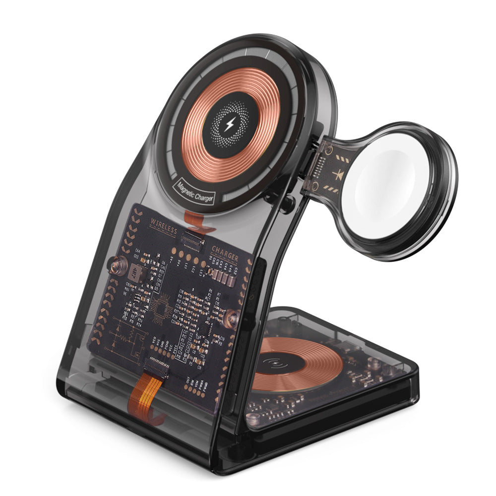 Cyberpunk Transparent 3-in-1 MagSafe Charging Station