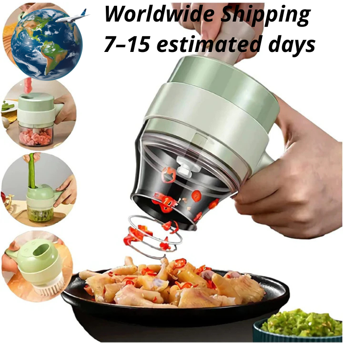 4-in-1 TurboChop™ Electric Vegetable & Meat Slicer