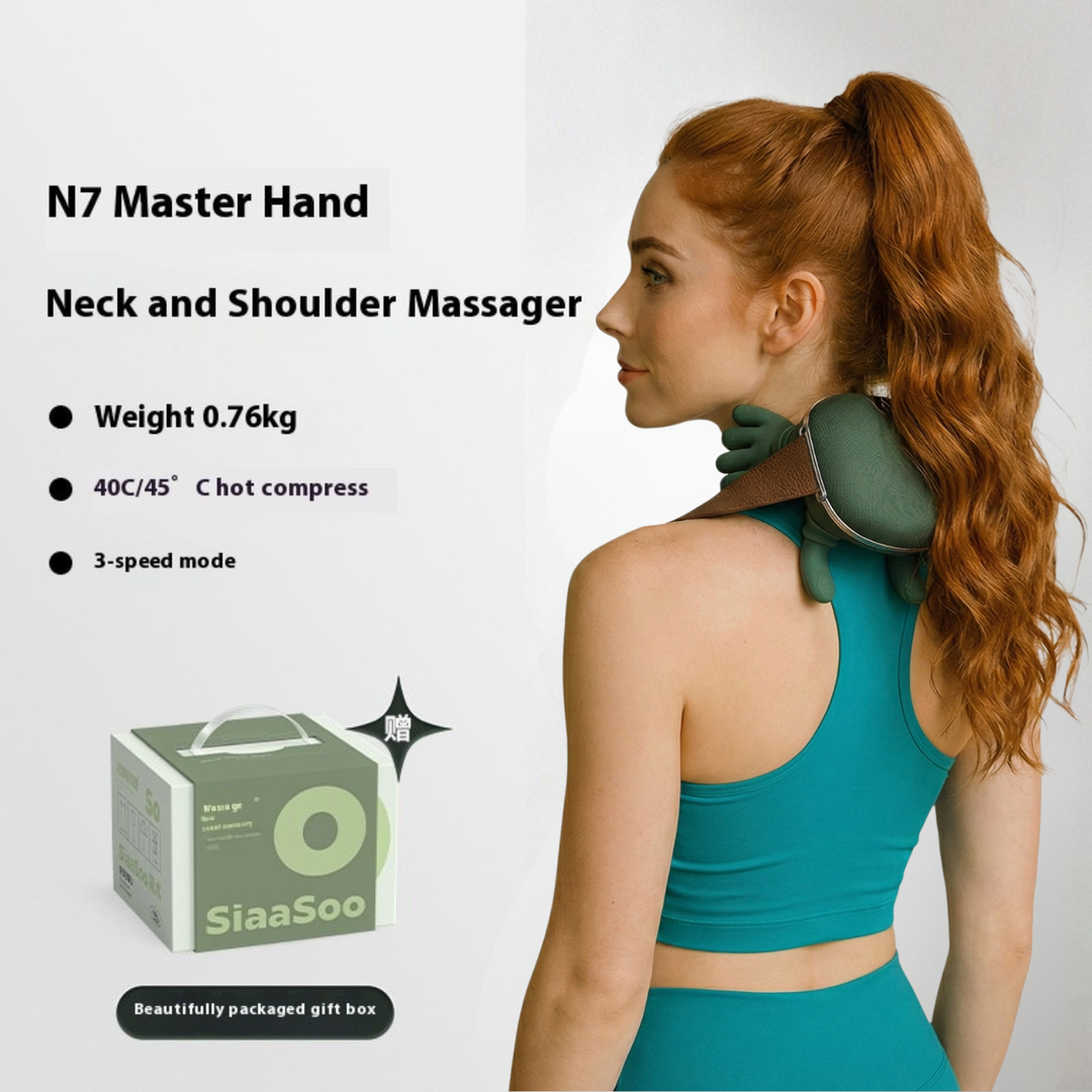 4D Shiatsu Neck & Shoulder Massager - USA Stock 2-5 Days (Cordless & Hands-Free)